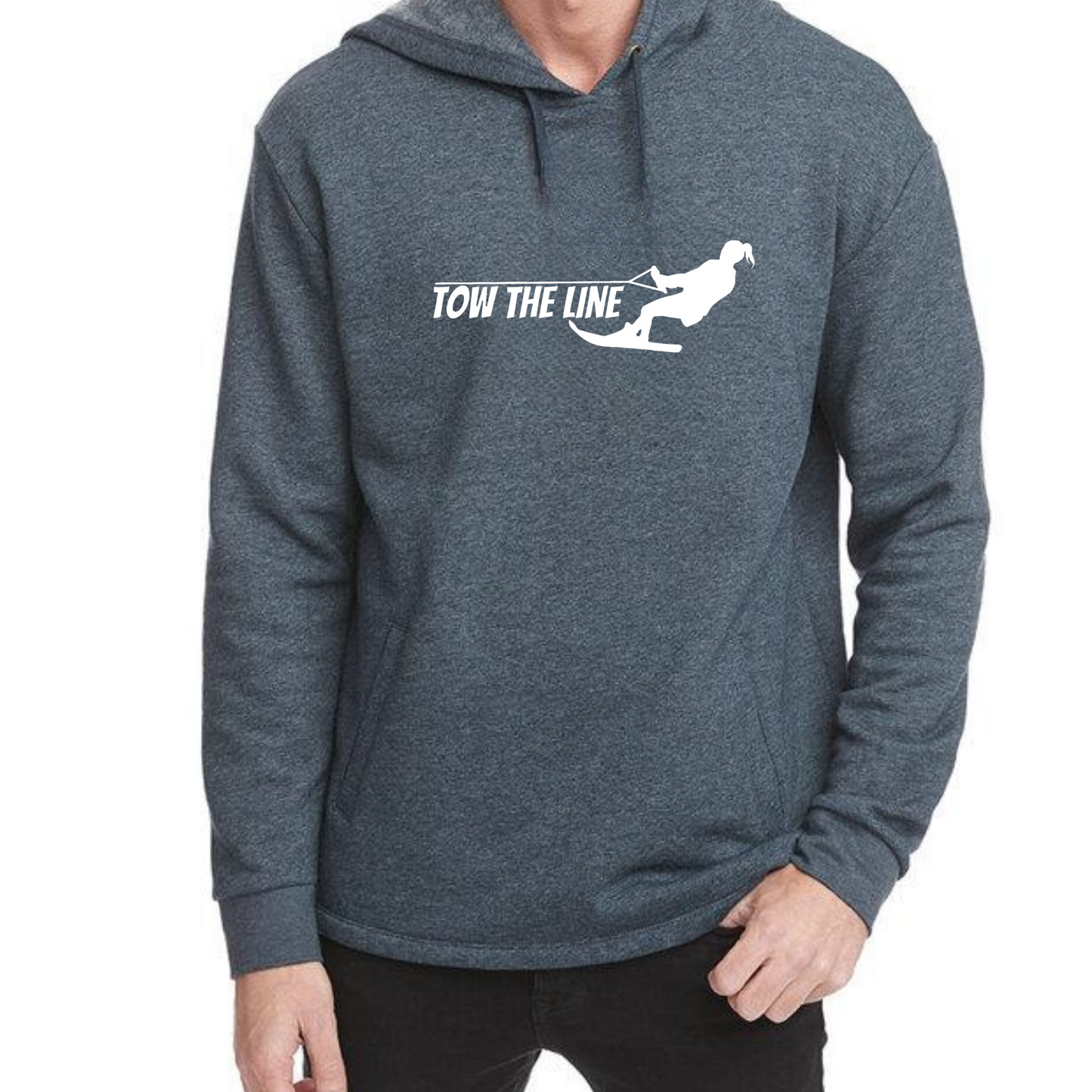 TOW THE LINE FEMALE WATER SKIER PREMIUM PULLOVER UNISEX HOODIE