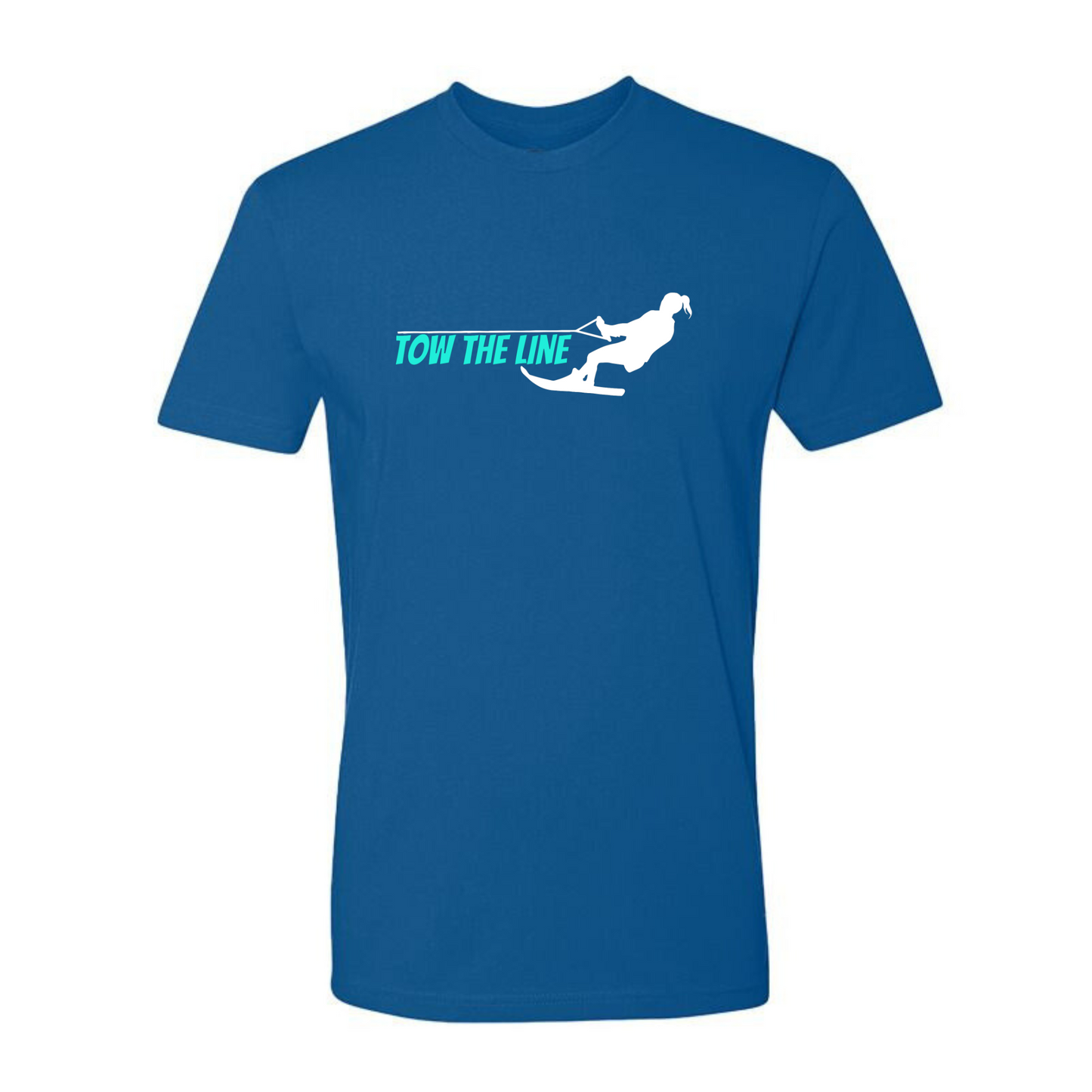 TOW THE LINE FEMALE WATER SKIER PREMIUM UNISEX CREW T-SHIRT