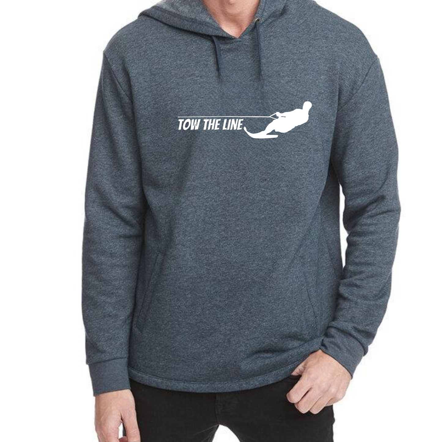 TOW THE LINE MALE WATER SKIER PREMIUM PULLOVER UNISEX HOODIE