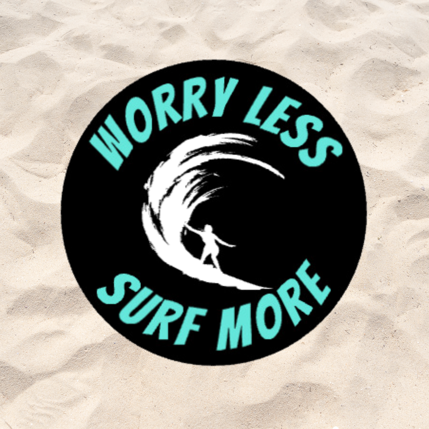 WORRY LESS, SURF MORE VINYL STICKER