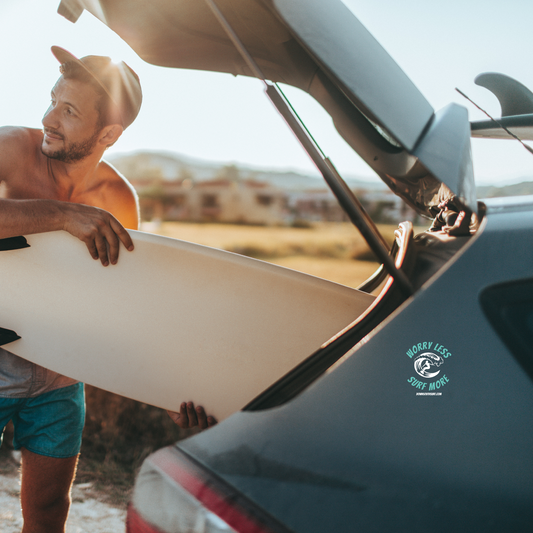 WORRY LESS, SURF MORE DECAL STICKER