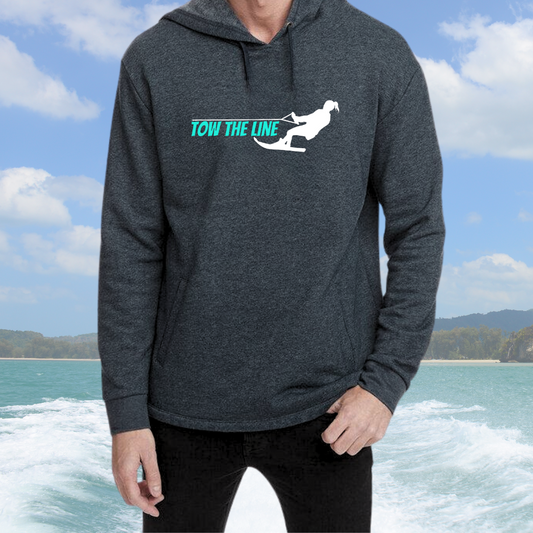 TOW THE LINE FEMALE WATER SKIER PREMIUM PULLOVER UNISEX HOODIE