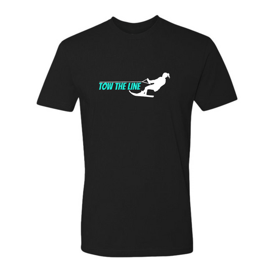 TOW THE LINE FEMALE WATER SKIER PREMIUM UNISEX CREW T-SHIRT