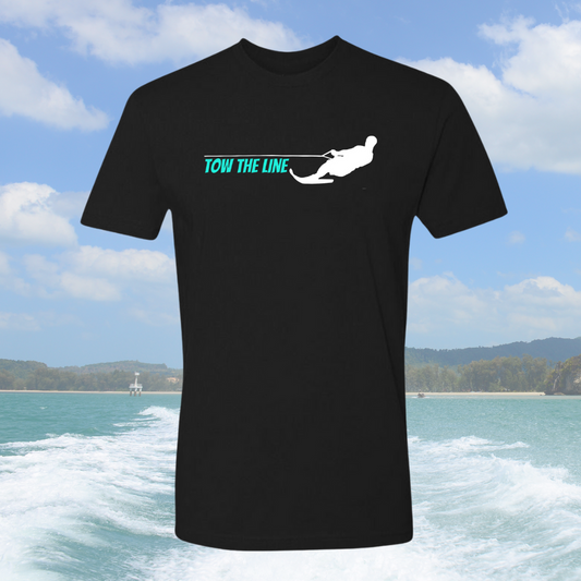 TOW THE LINE MALE WATER SKIER PREMIUM UNISEX CREW T-SHIRT