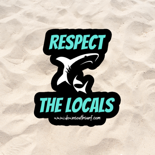 RESPECT THE LOCALS SHARK VINYL STICKER
