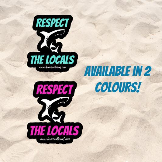 RESPECT THE LOCALS SHARK VINYL STICKER