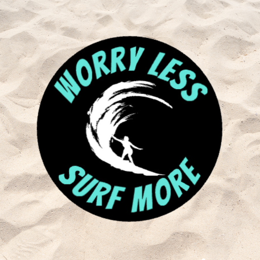 WORRY LESS, SURF MORE VINYL STICKER